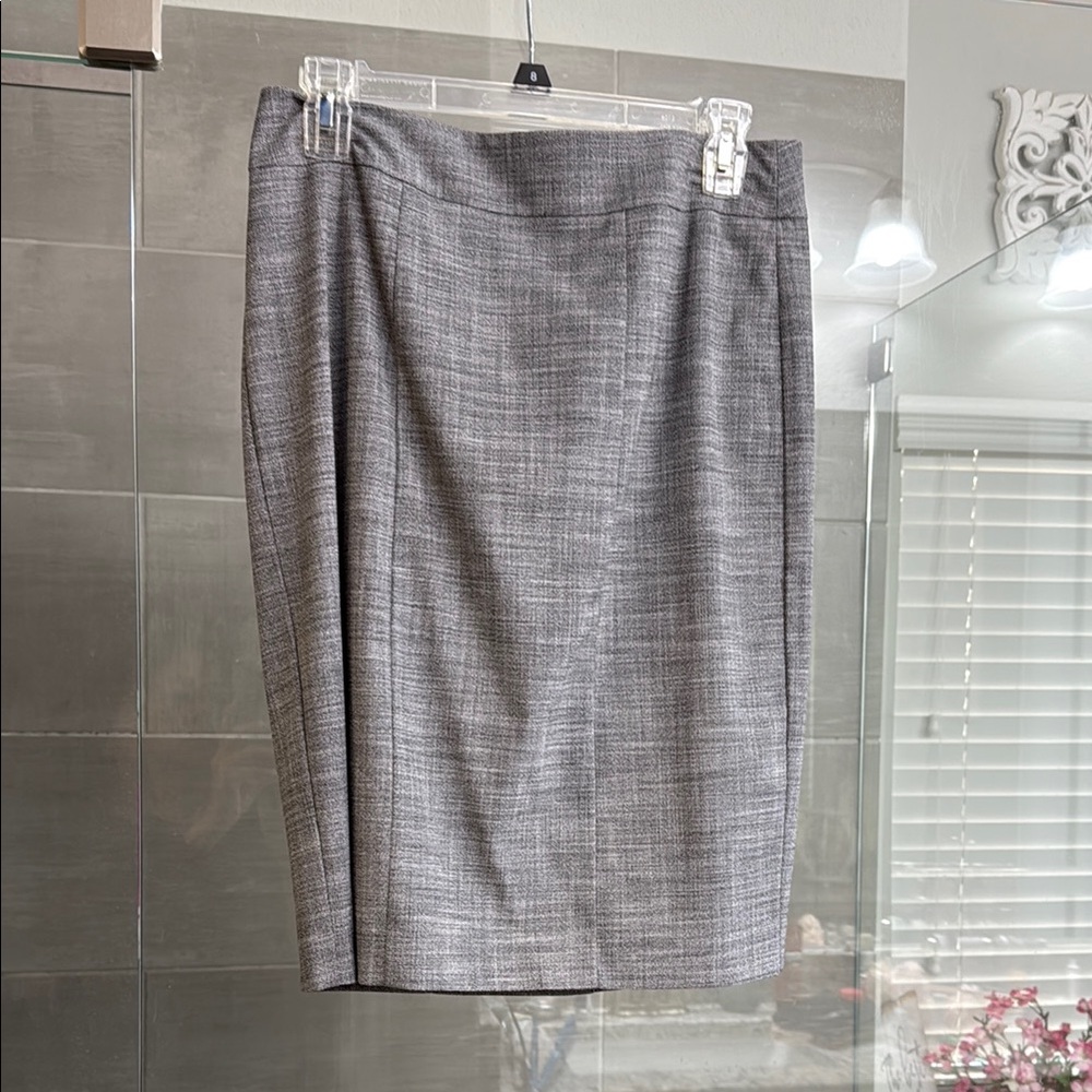 Ann Taylor Factory Gray Knee-Length Pencil Skirt